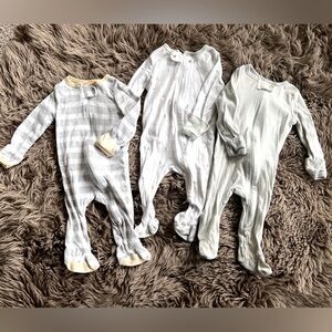 Baby 3-6 month Footie Zip Up Pajama Bundle